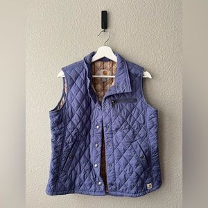 Women’s Periwinkle Carhartt Quilted Vest, size Small